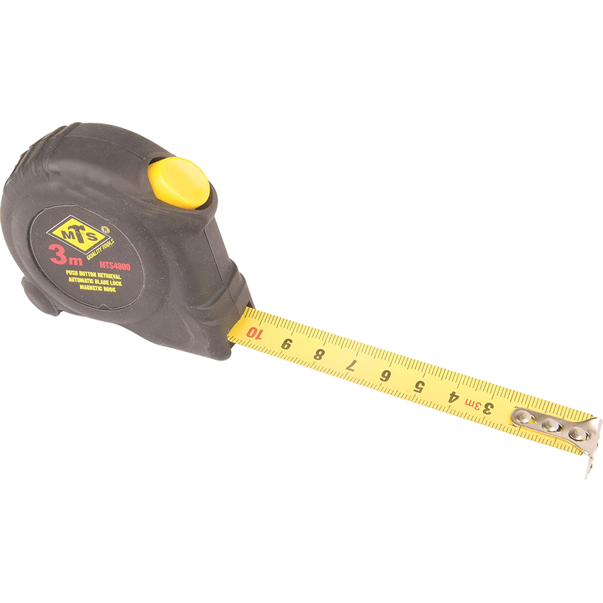 MTS SOFT GRIP AUTO LOCK TAPE MEASURE - 3MX16MM