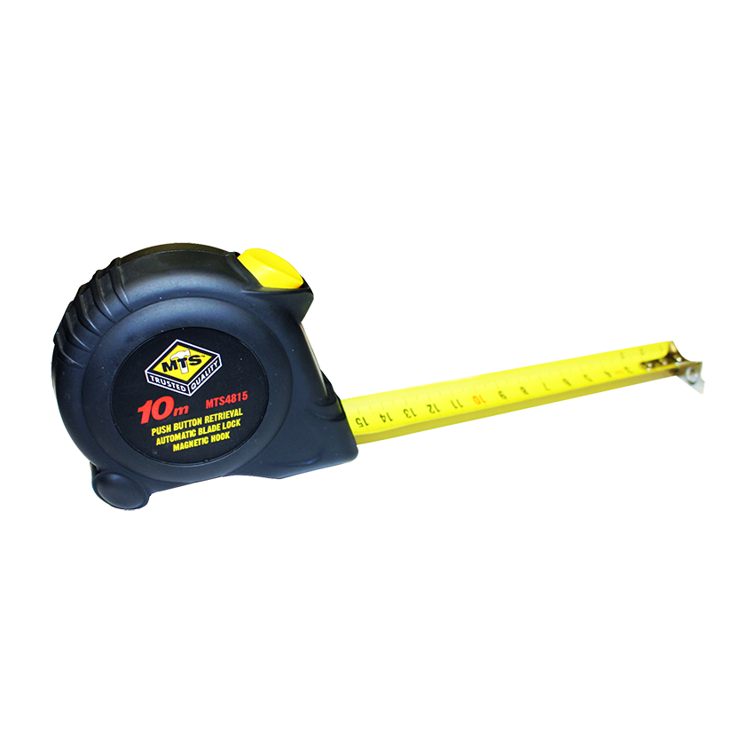 MTS SOFT GRIP AUTO LOCK TAPE MEASURE - 10MX25MM