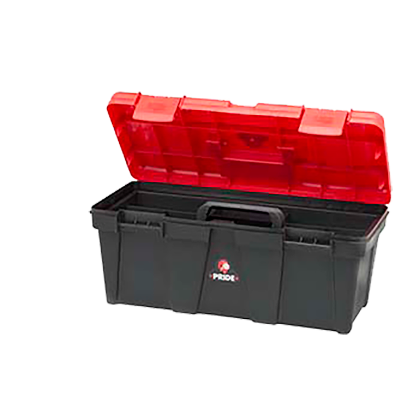 PRIDE PLASTIC TOOLBOX - RED/BLACK - 56CM