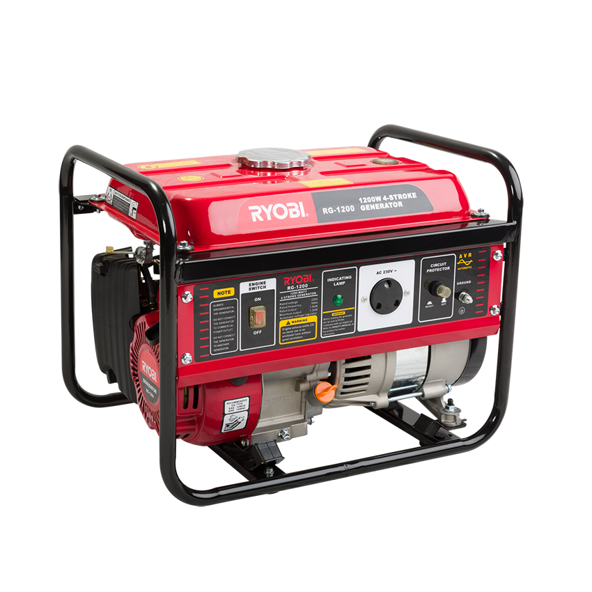 RYOBI GENERATOR 1200W 4-STROKE PULL-START