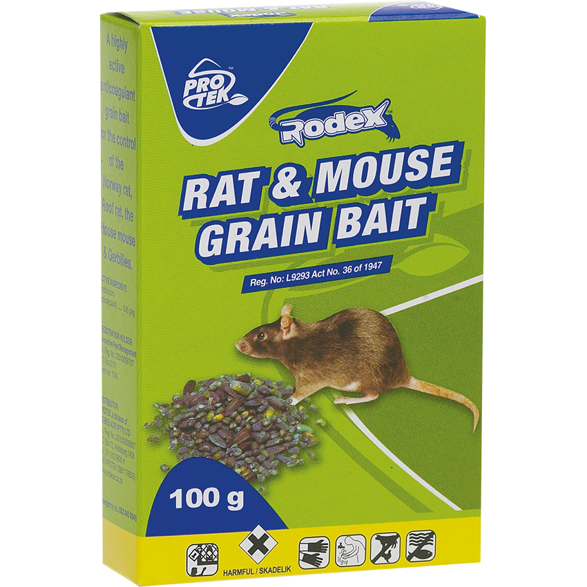 PROTEK RODENTICIDE RODEX RAT & MOUSE GRAIN - 100G