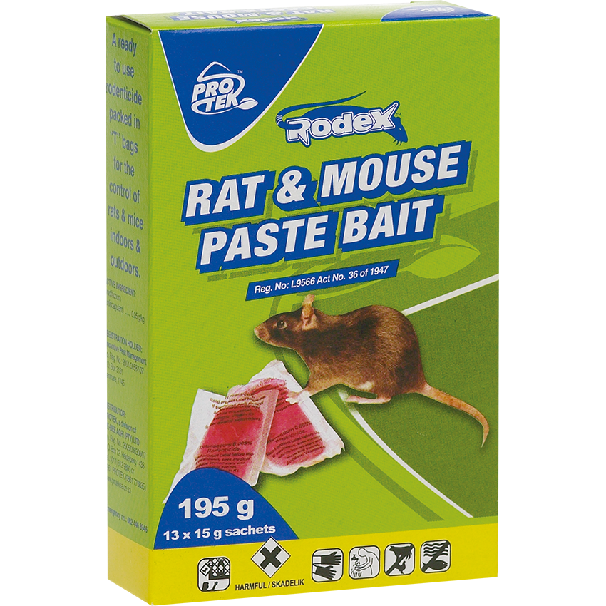 PROTEK RODENTICIDE RODEX RAT & MOUSE GRAIN - 13X15G