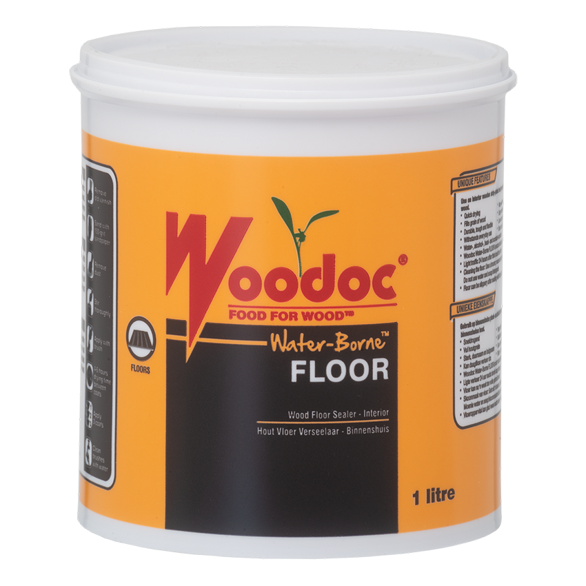 WOODOC 25W WATER BASED GLOSS FLOOR SEALER - 1L - CLEAR - Clear