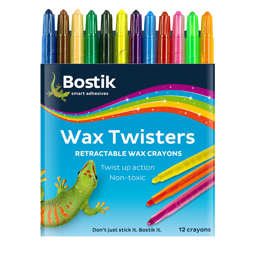 BOSTIK CRAYONS WAX TWISTERS 12