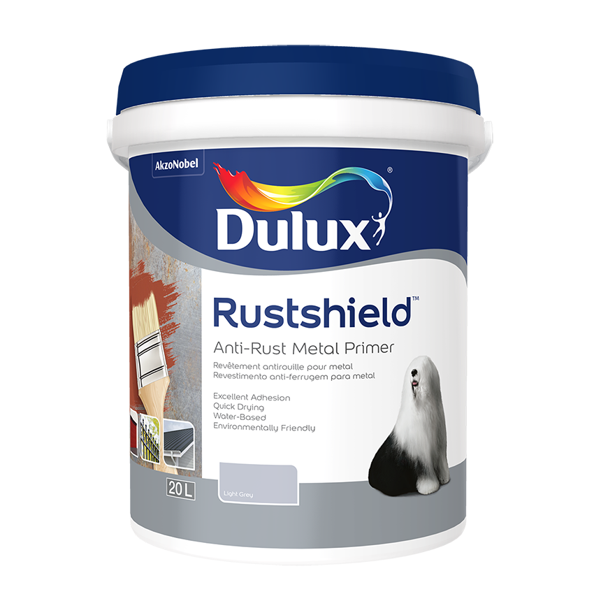 Dulux Rustshield Anti-Rust Metal /Primer Water-based - 20L - Light Grey