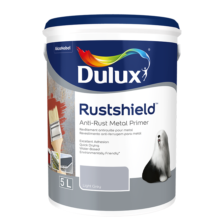Dulux Rustshield Anti-Rust Metal /Primer Water-based - 5L - Black - Black