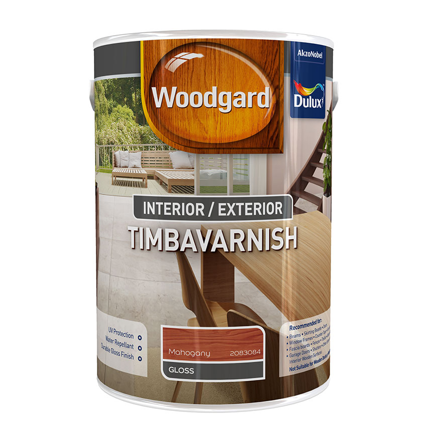 Dulux Woodgard Timbavarnish Interior/Exterior - 5L - Mahogany