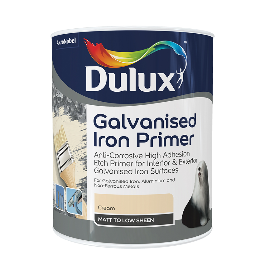 Dulux Primer For Galvanised Iron - 1L - Cream