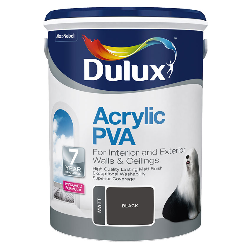 Dulux Acrylic PVA - 5L - Black