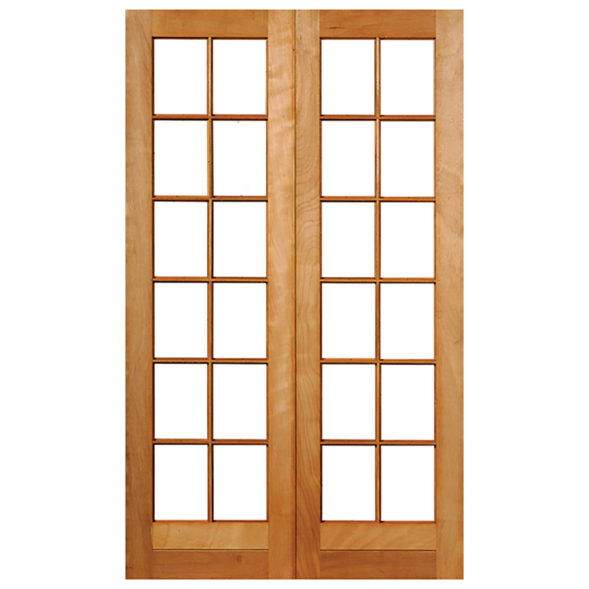 Swartland Door pair-Small pane, 105mm stiles