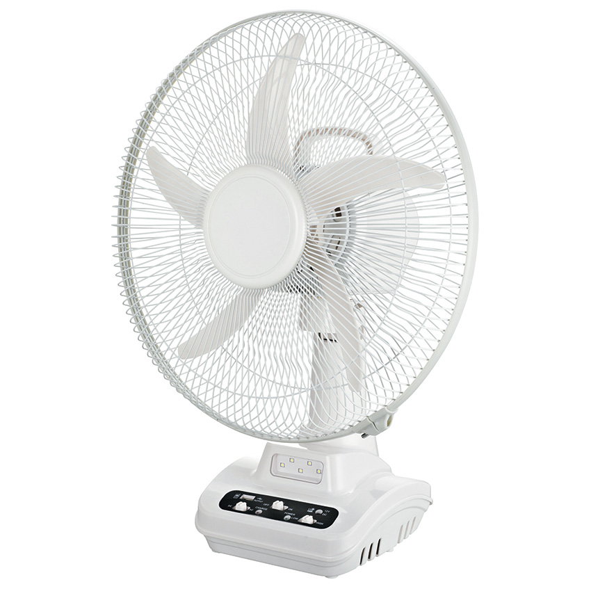 Elements Rechargeable Fan Desk 30cm White