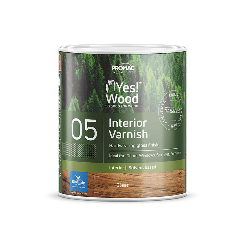 YES WOOD 05 VARNISH GLOSS INT CLEAR 1L