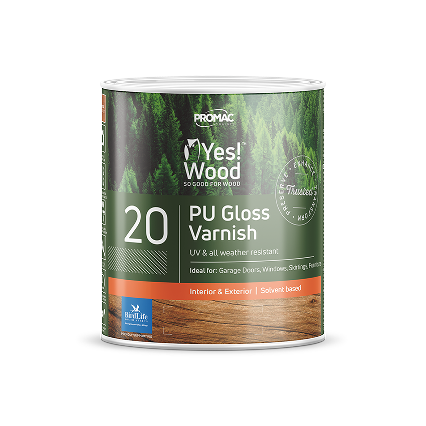 YES WOOD 20 PU GLOSS INT/EXT 1L - EBONY
