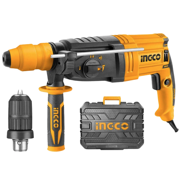 INGCO DRILL ROTARY HAMMER 950W KIT K/LESS CHUCK (RGH9528-2)