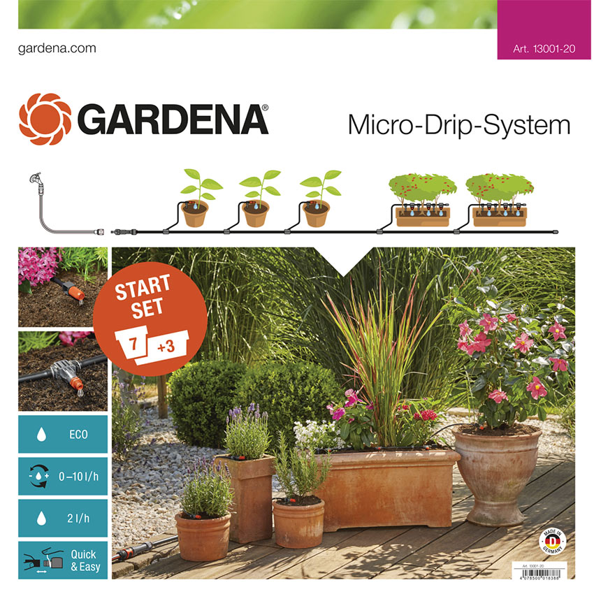 GARDENA - Micro-Drip Start Set for Flower Pots-