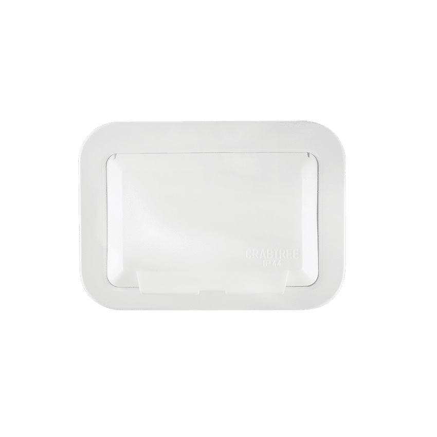 CRABTREE CLASSIC SSO W/P 119x83 SGL 16A STL WHT