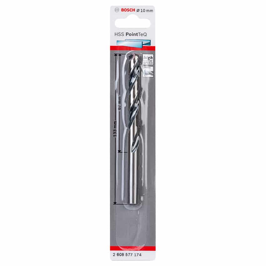 BOSCH BIT DRILL HSS POINTTEQ METAL 10.0MM