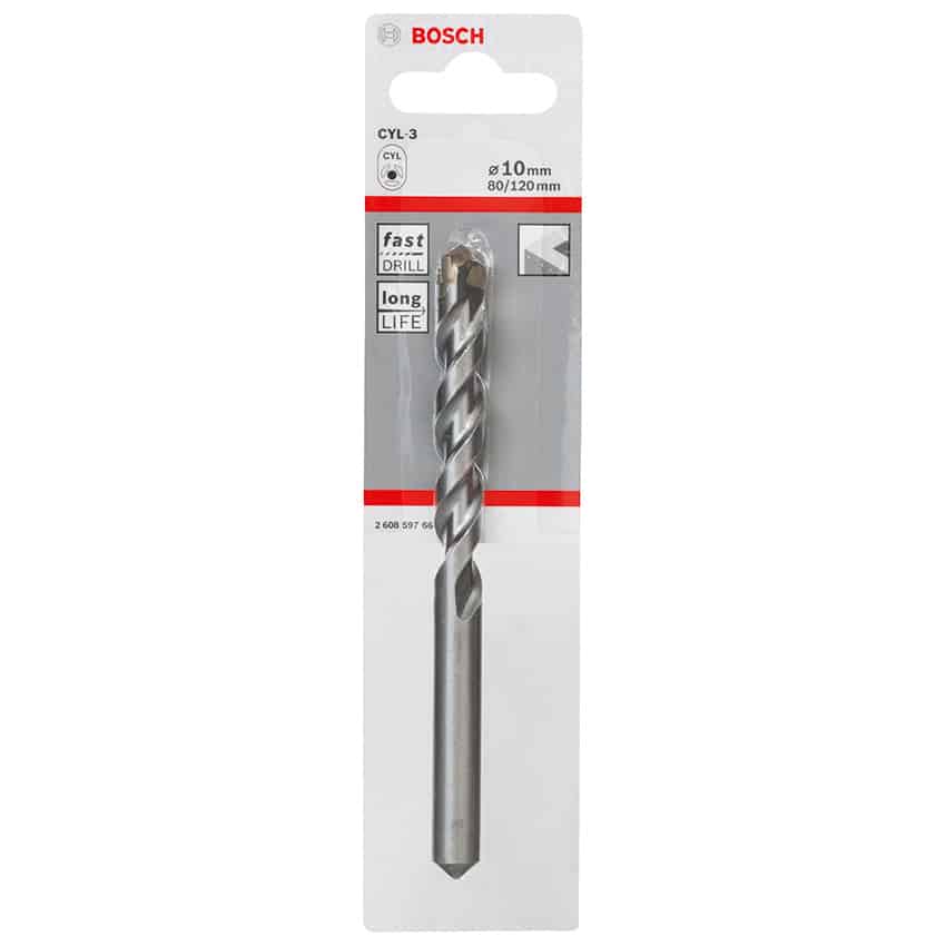 BOSCH BIT DRILL 10X80X120MM 9MM CYL-3