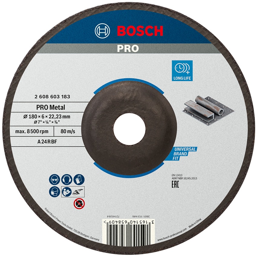 BOSCH DISC GRINDING METAL STD 180X6.0MM D/C