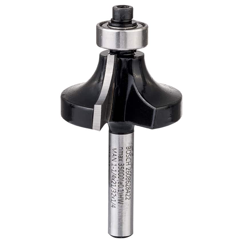 BOSCH BIT ROUTER CORNER ROUNDING 1/4IN 16.2X57MM
