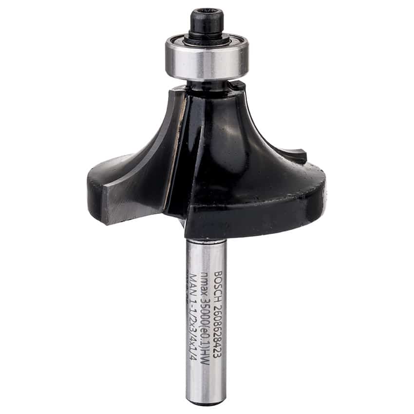 BOSCH BIT ROUTER CORNER ROUNDING 1/4IN 18.6X60MM