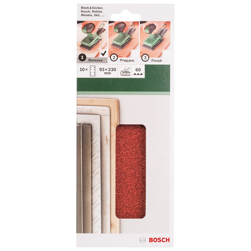BOSCH SANDING SHEET 93X230MM 60GRIT DIY
