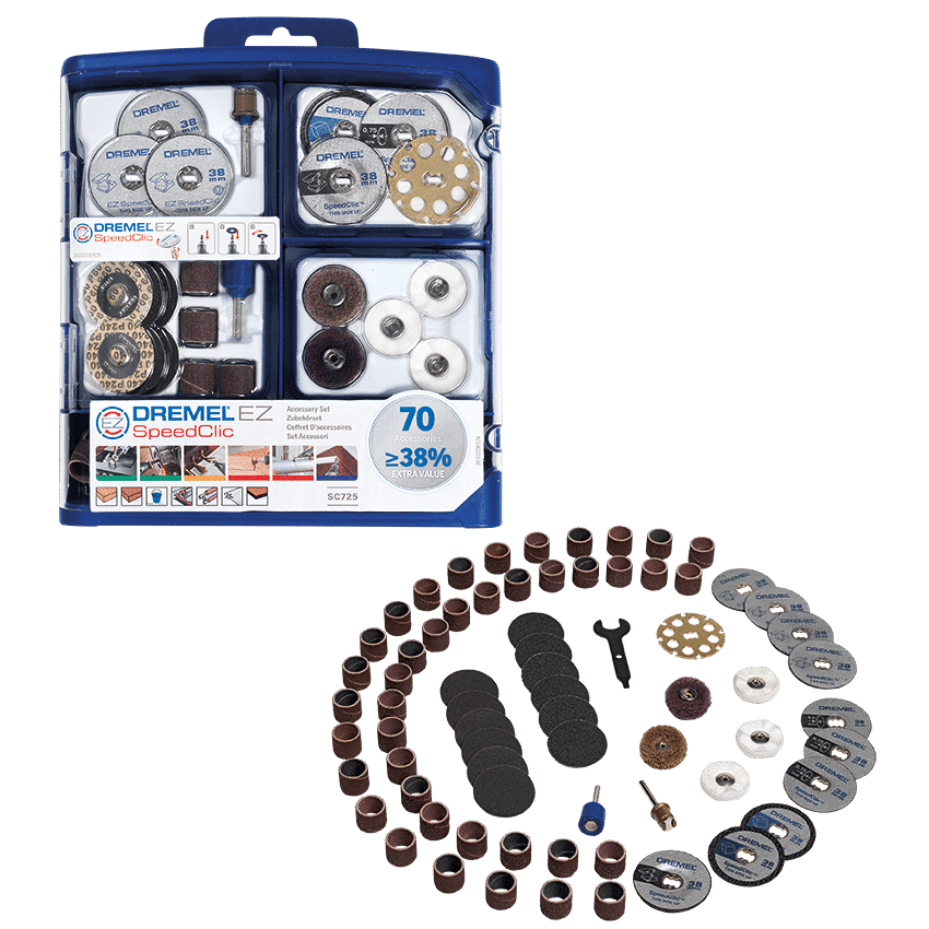 DREMEL KITS EZ SPEEDCLIC ACCESSORY SET SC725 70PCE