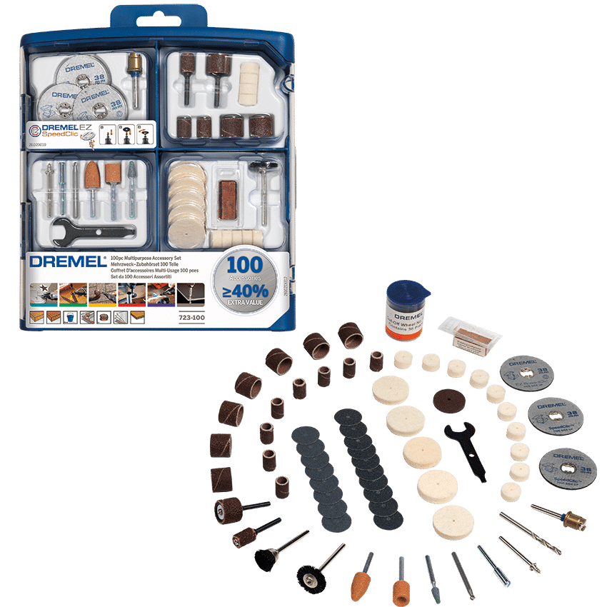 DREMEL KITS MULTIPURPOSE ACCESSORY SET S723 100PCE
