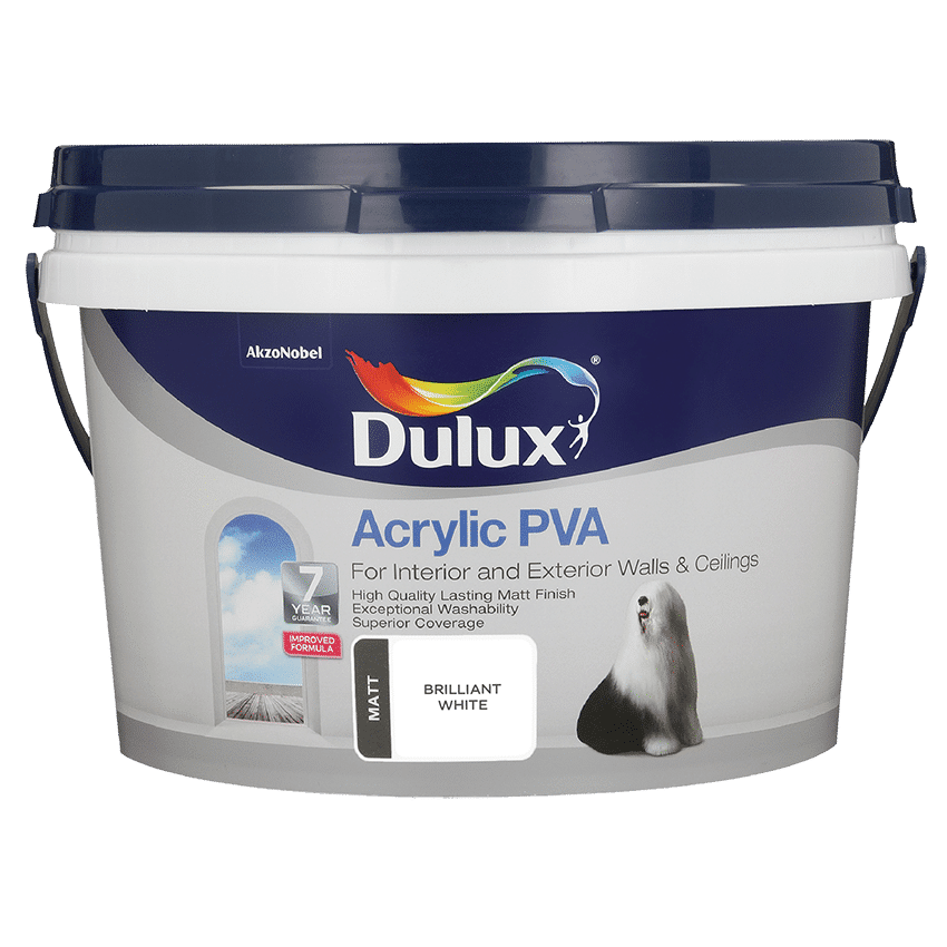 Dulux Acrylic PVA - 1L - Brilliant White