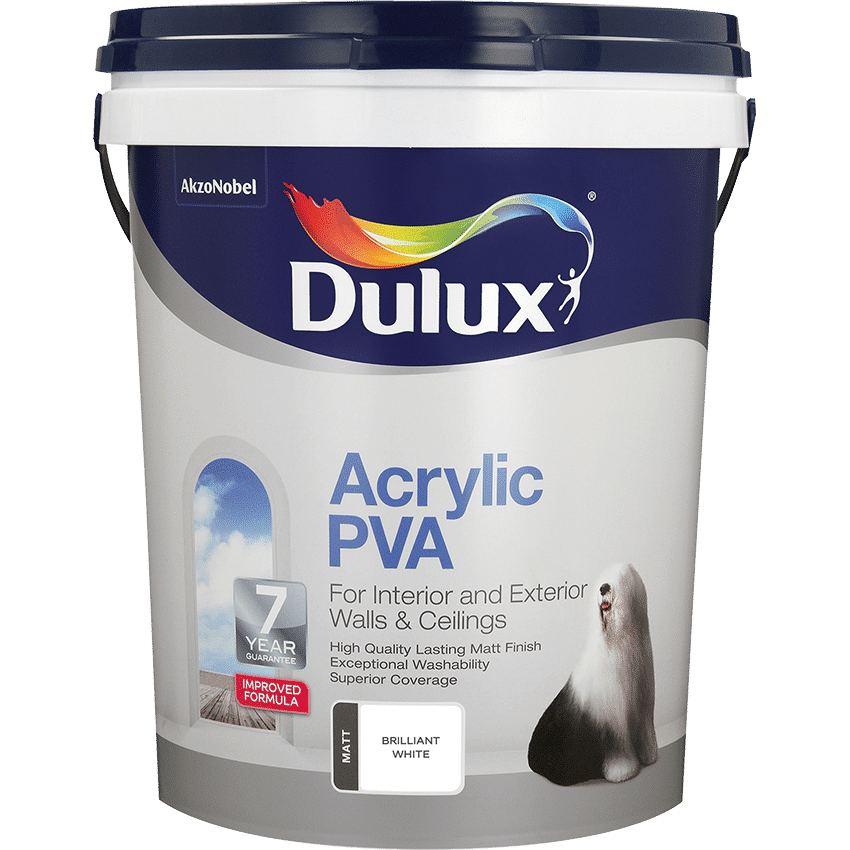 Dulux Acrylic PVA - 20L - Brilliant White