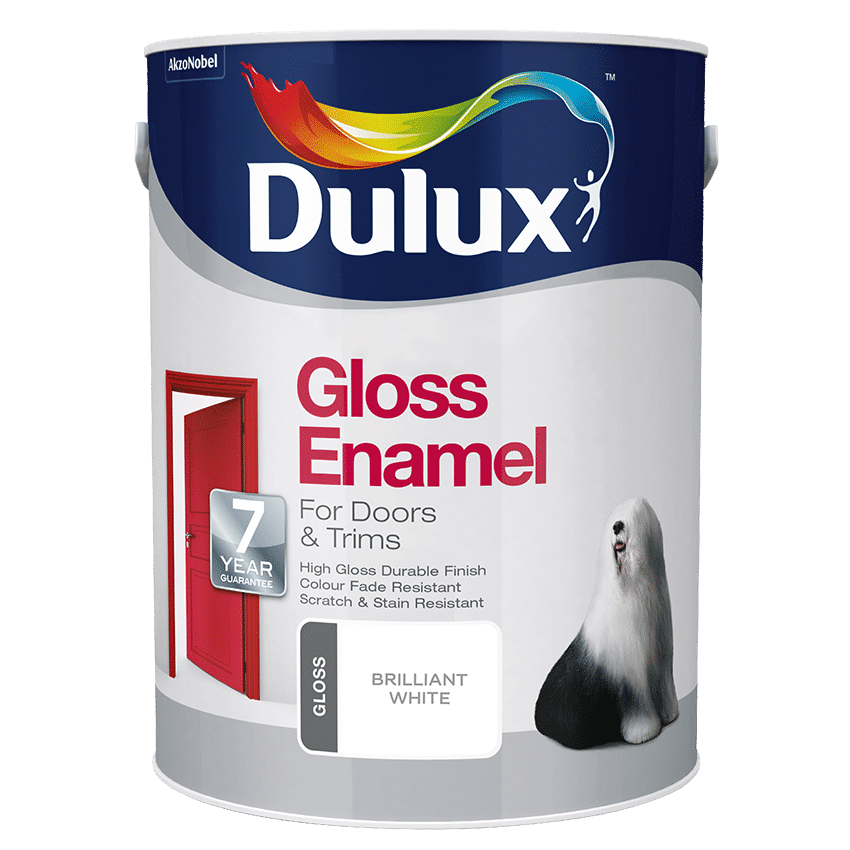 Dulux Gloss Enamel - 5L - Brilliant White