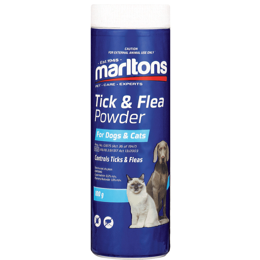 Marltons Tick & Flea Powder For Dogs & Cats 100g