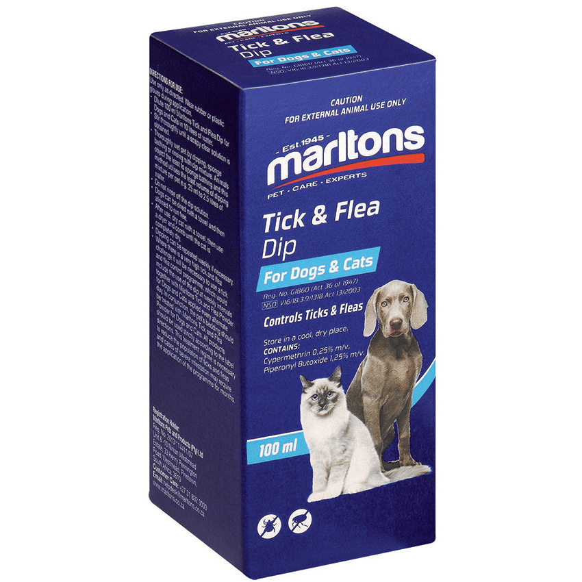 Marltons Tick & Flea Dip 100Ml For Dogs & Cat