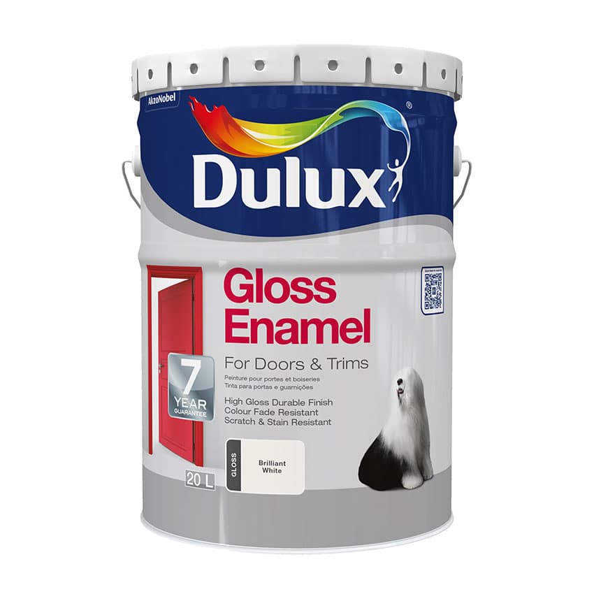 Dulux Gloss Enamel - 20L - Brilliant White