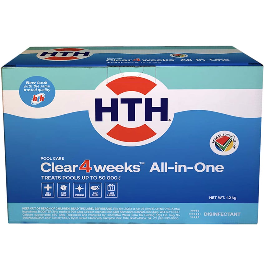 HTH Clear 4 Weeks All-in-One Pool Care Solution 1.2kg