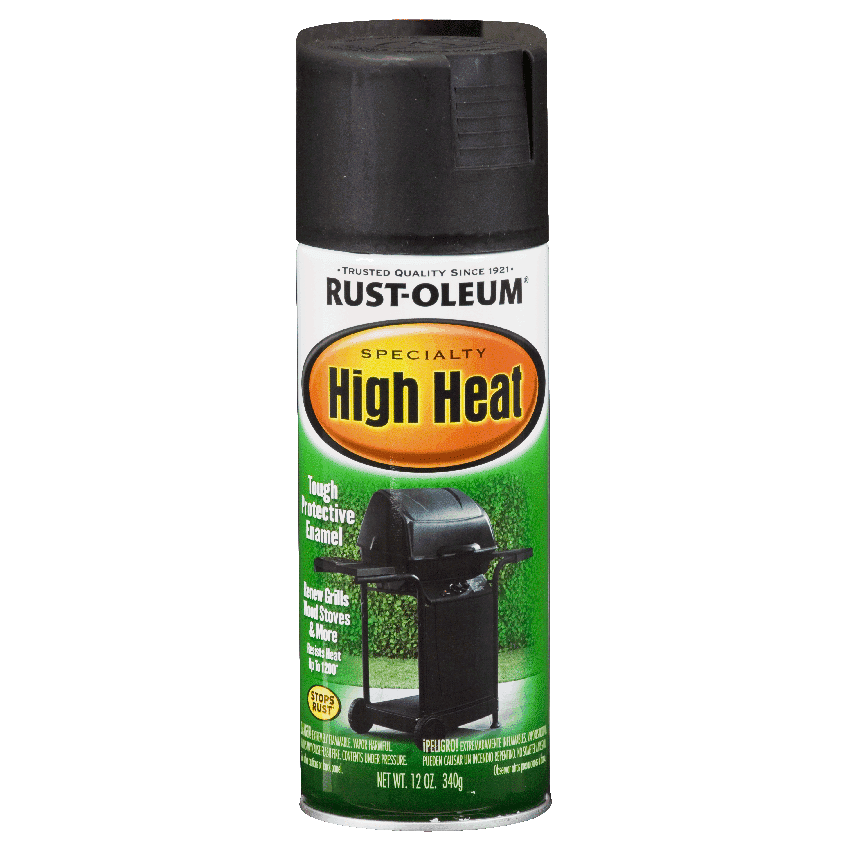 RUST-OLEUM HIGH HEAT BARBQUE - 340G - BLACK