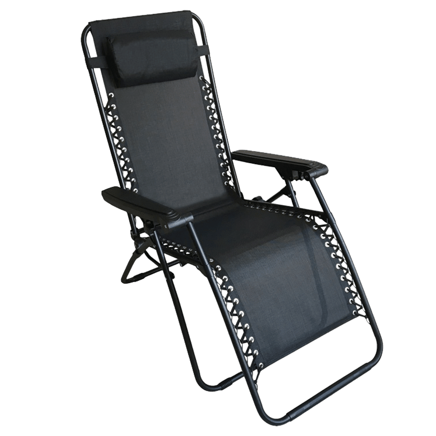 AFRITRAIL DELUXE LOUNGER FOLDING RELAX CHAIR - 120KG - GREY