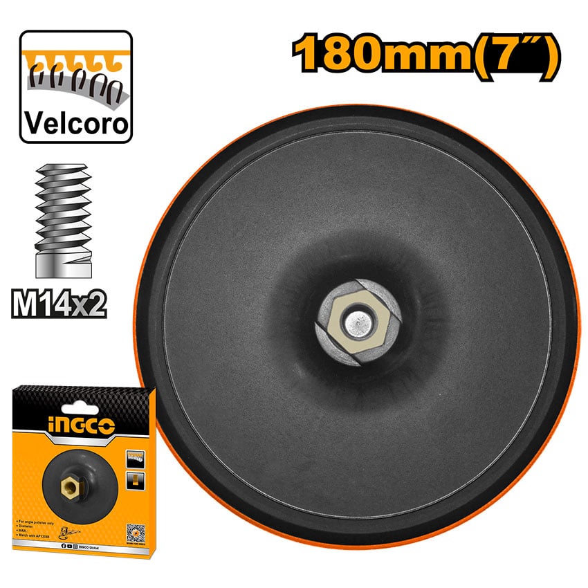 INGCO POLISHING PAD VELCRO 180MM 2XM14