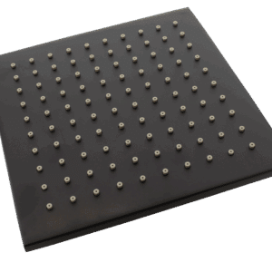 Shower Rose Square Stainless Steel Matt Black 4"