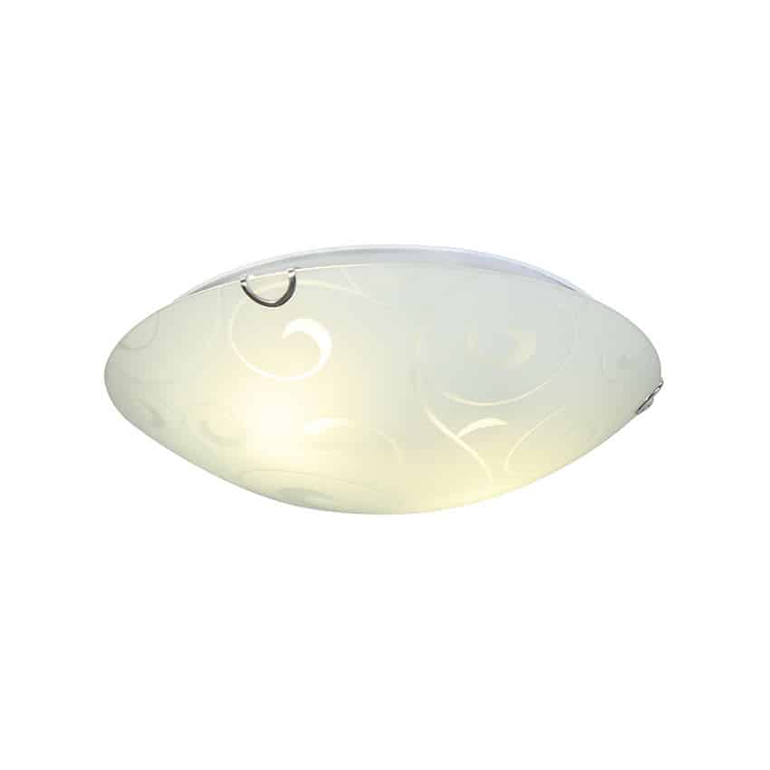 Eurolux Ceiling Light with Floral Pattern - White - 300mm