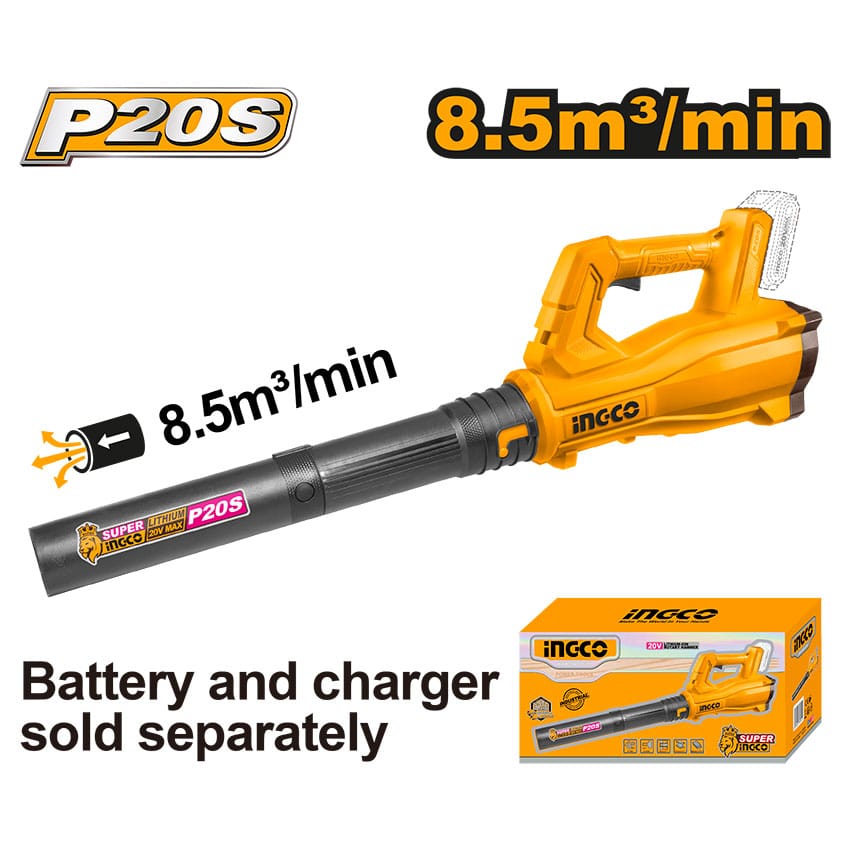 INGCO BLOWER ASPIRATOR CORDLESS 20V