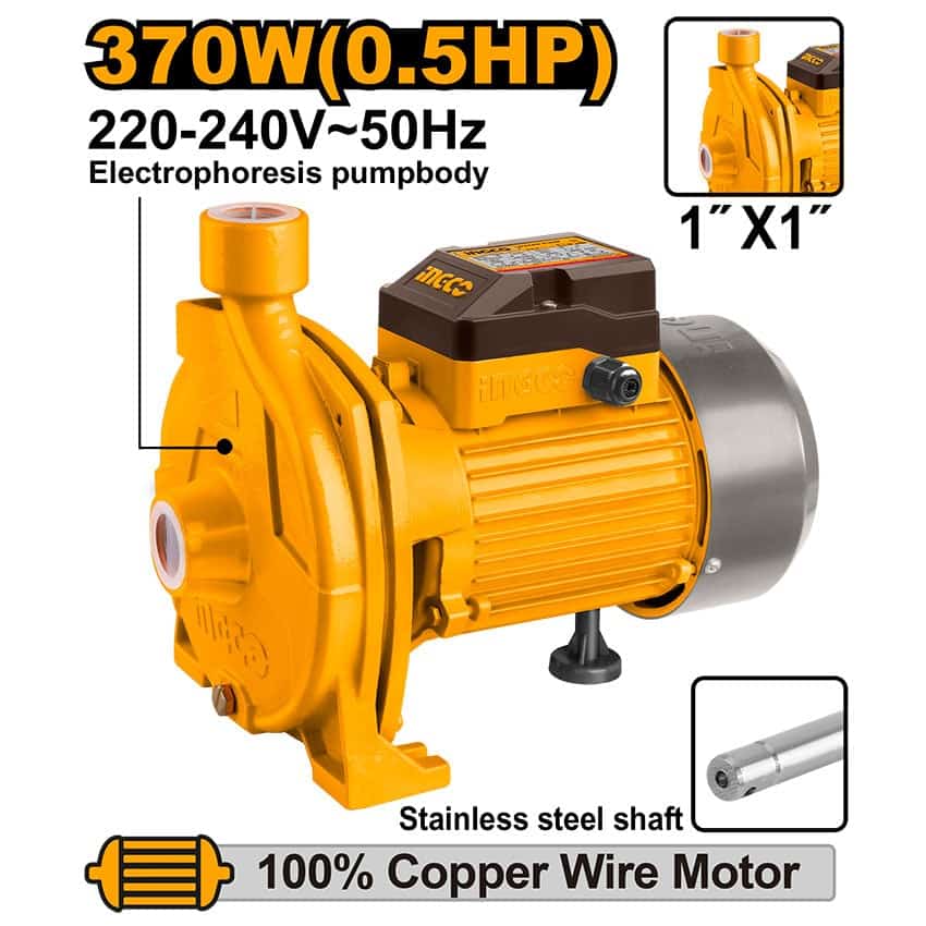 INGCO PUMP CENTRIFUGAL 370W 80L/MIN CPM3708