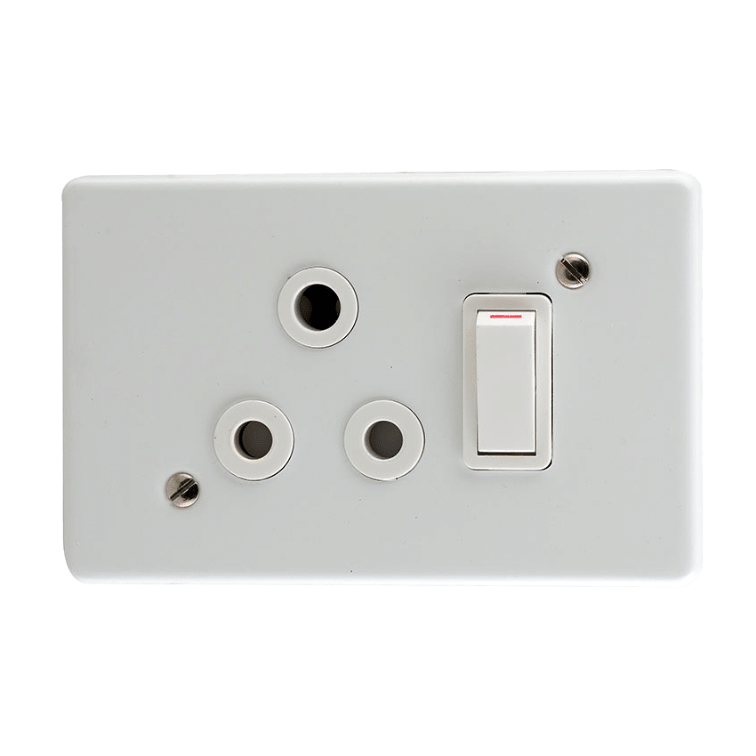 CRABTREE CLASSIC SSO +COV 4X2 SGL 16A STL HORZ WHT