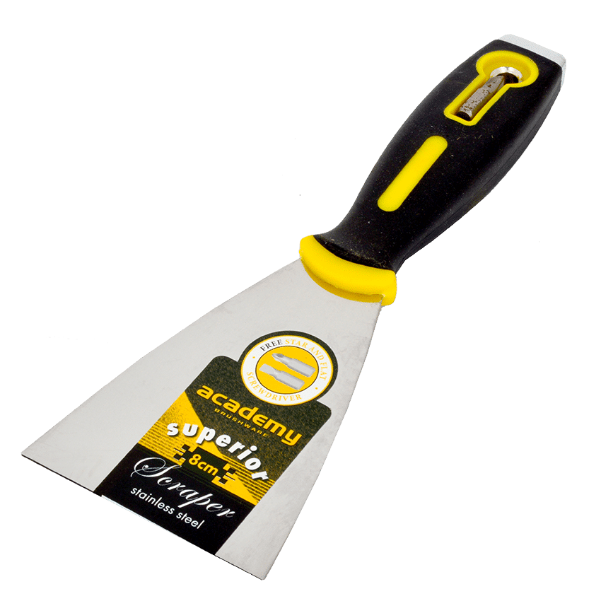ACADEMY STAINLESS STEEL SCRAPER - 80MM