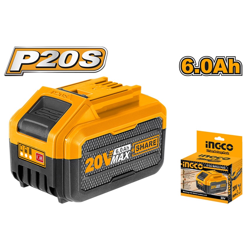 INGCO BATTERY C/L 20V PS+ 6.0AH
