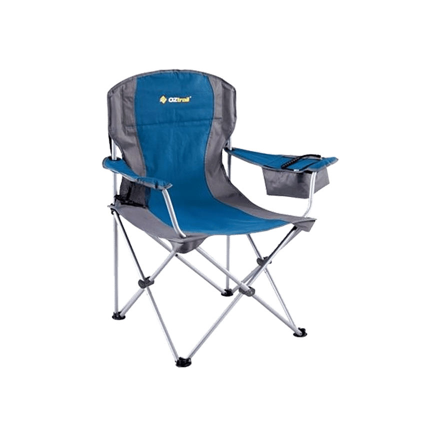 OZTRAIL SOVEREIGN COOLER ARM CHAIR - 130KG - BLUE
