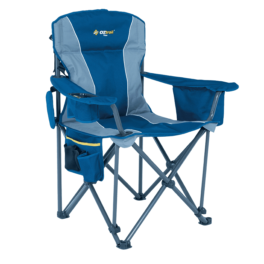 OZTRAIL TITAN ARM CHAIR - 250KG - BLUE