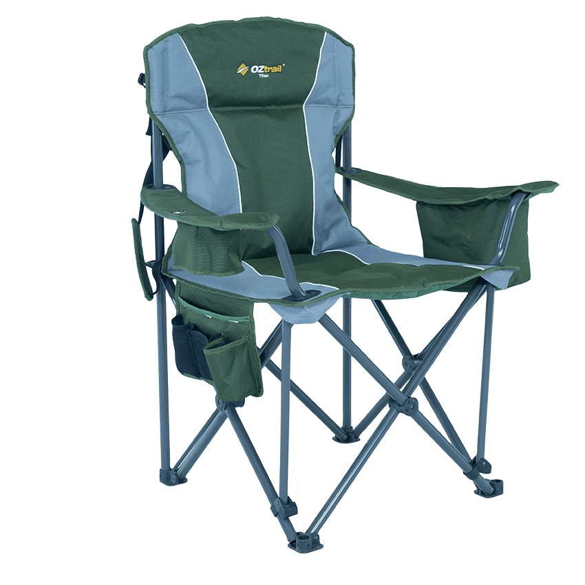 OZTRAIL TITAN ARM CHAIR - 250KG - GREEN