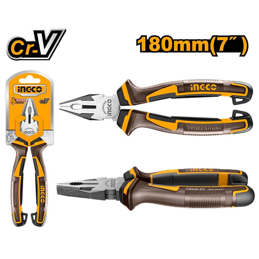 INGCO PLIER COMBINATION 180MM BLK FINISH
