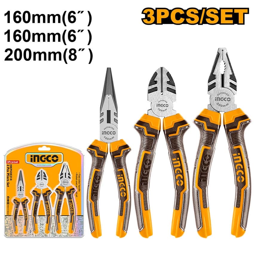 INGCO PLIER SET 3PCE HKPS08318